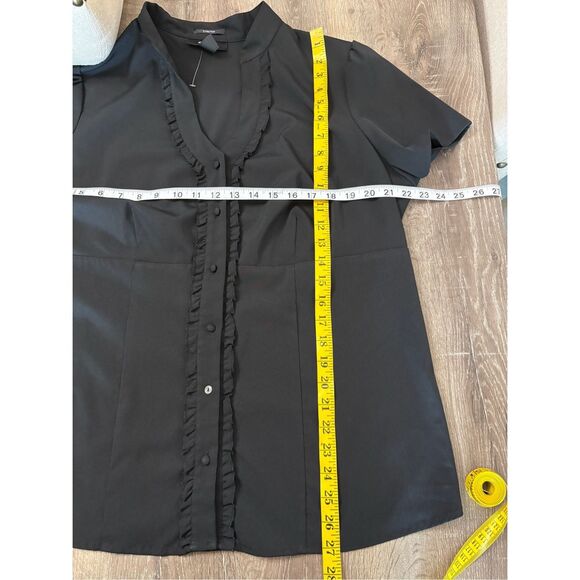 style & co plus stretchy button front short sleeve - Picture 5 of 8